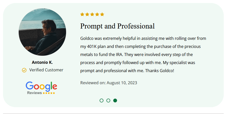 Goldco Verified Customer Reviews