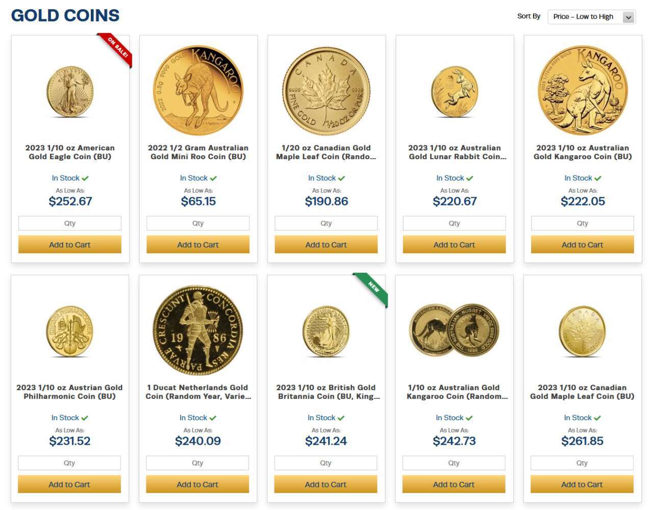 BullionMax gold coins