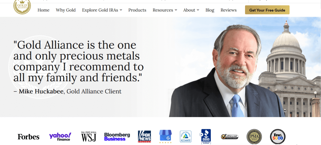 Gold Alliance Review Homepage