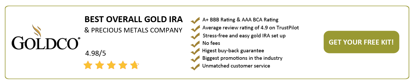 Goldco - Best Overall Gold IRA Company