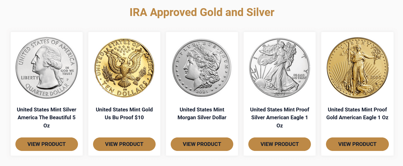 GoldenCrest Metals IRA Approved Coins