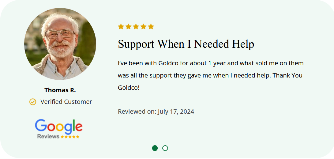 Goldco customer reviews