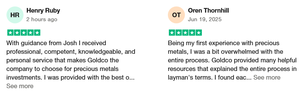 Goldco Trustpilot Reviews