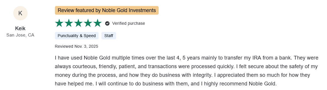 Birch Gold Group Consumer Affairs Reviews