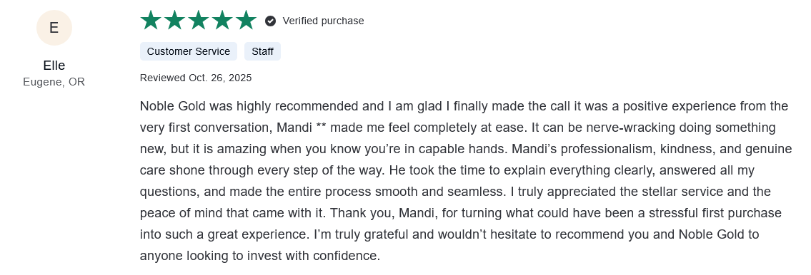 Birch Gold Group Consumer Affairs Reviews