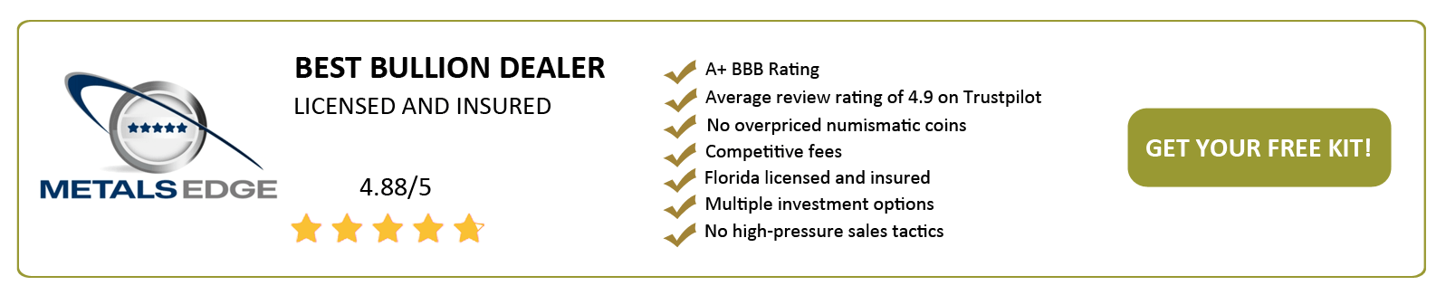 Metals Edge - Best For Bullion-Only Focused Dealer