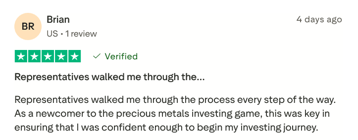 Augusta Precious Metals Trustpilot Reviews