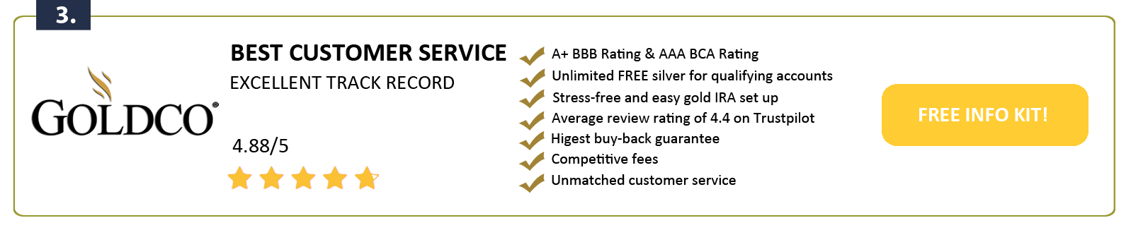 Goldco: Best for Top Customer Service & Rollover Support