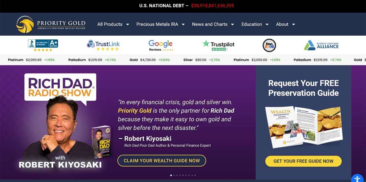 Priority Gold Website