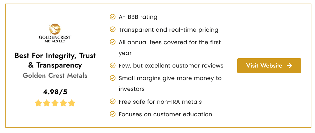 GoldenCrest Metals Top Ratings