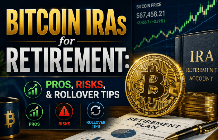 Bitcoin IRAs for Retirement Diversification: Pros, Risks, & Rollover Tips