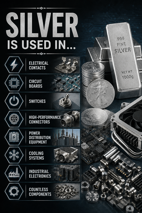 Silver Industrial Use Infographic