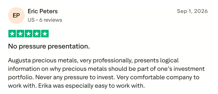 Augusta Precious Metals Trustpilot Reviews