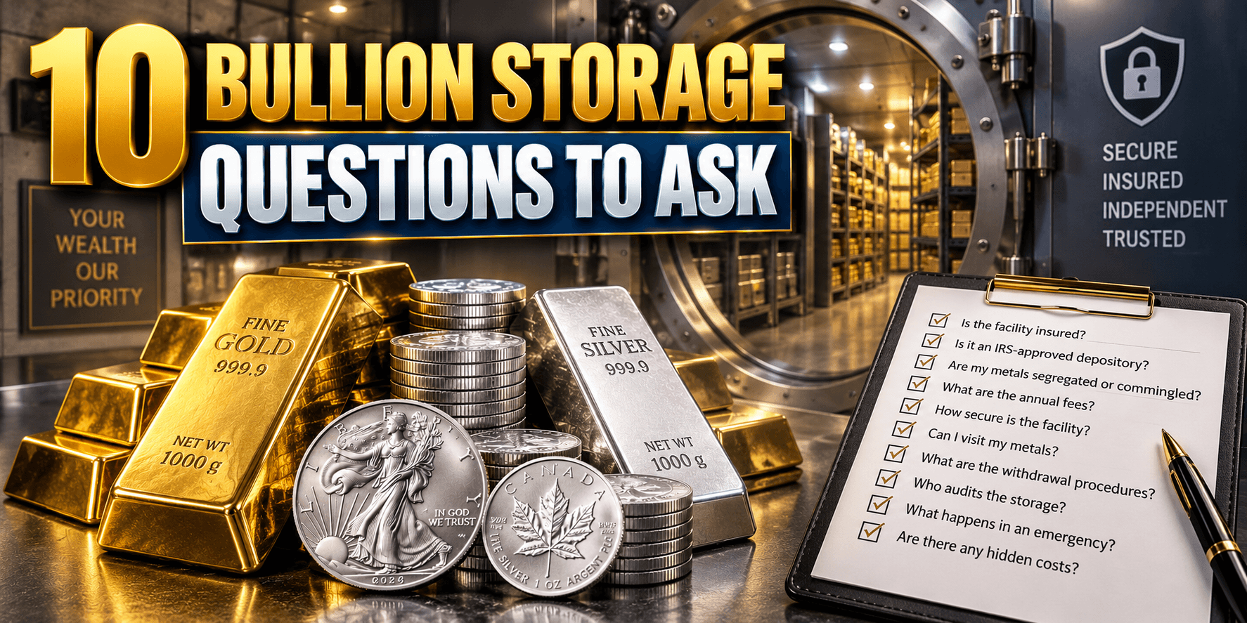 Protect Your Metals: 10 Bullion Storage Questions to Ask to Protect Your Metals